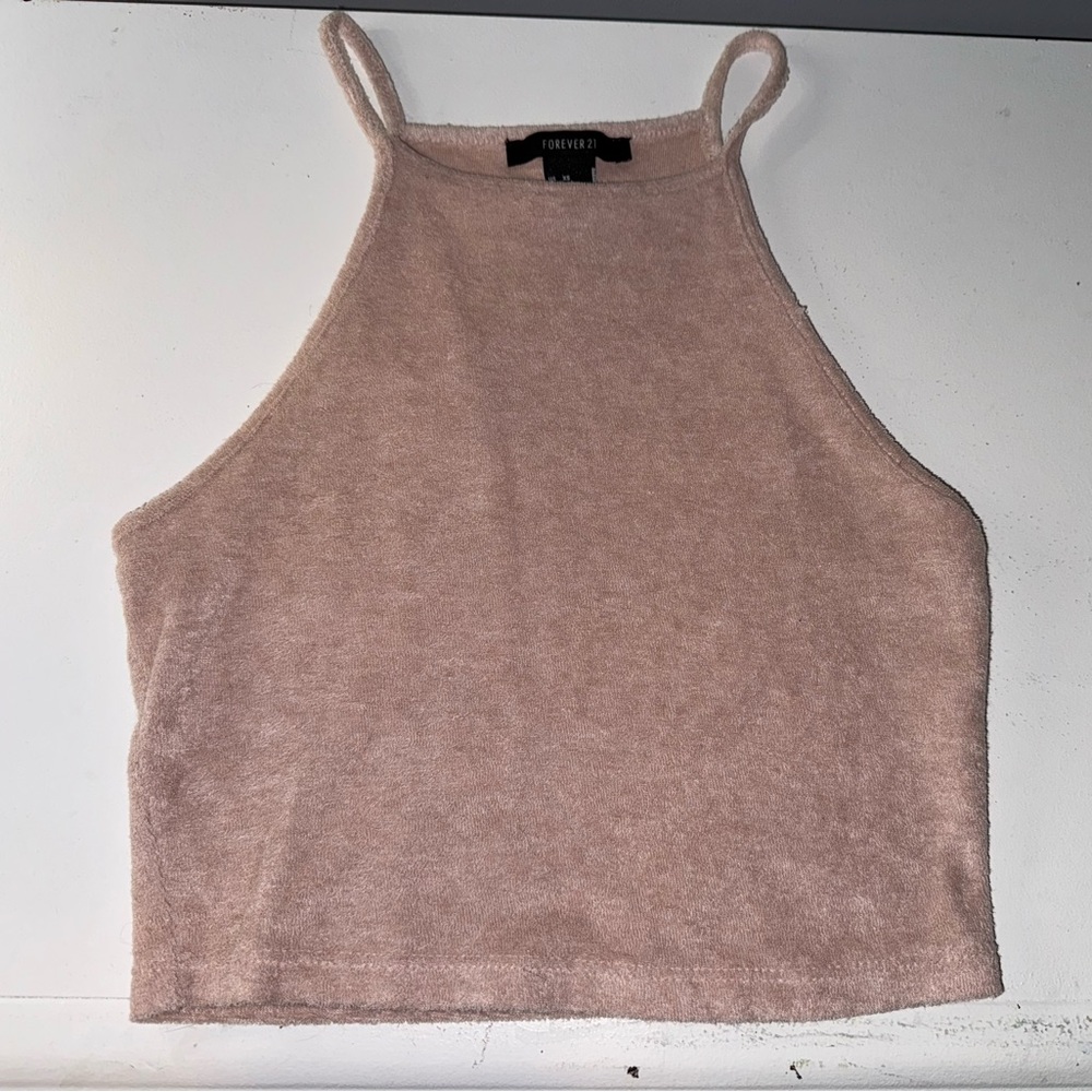 Forever 21 Pink Cropped Tank Top - Size XSmall